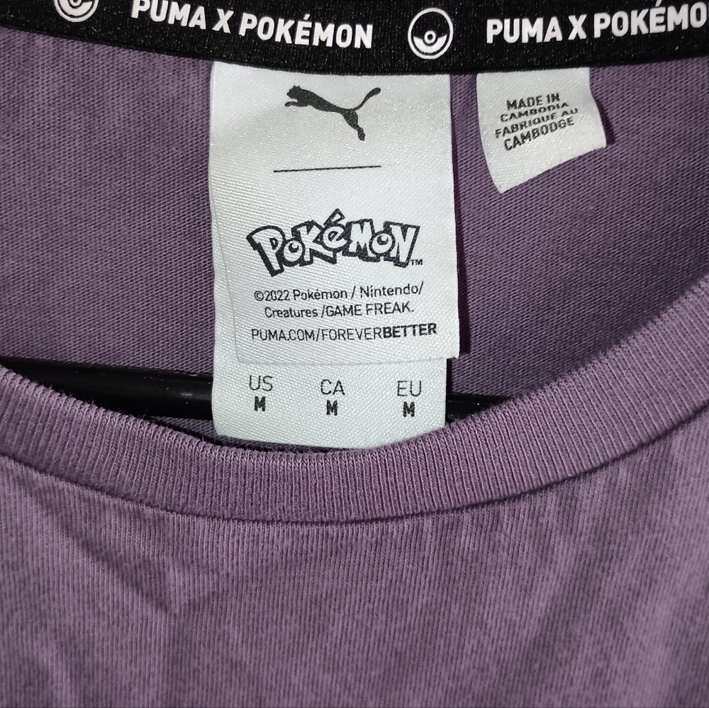 Puma Pokemon Purple Tee with Orange and Blue Graphics - Picture 3 of 5